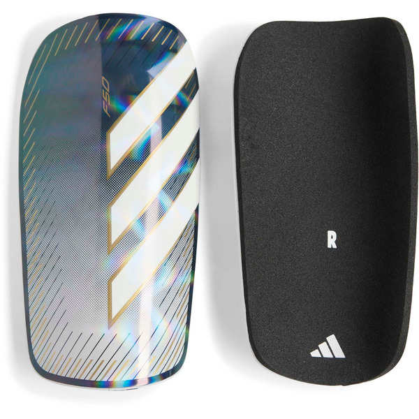 adidas F50 Club Soccer Shin Guards, M - White/Carbon/Light Solid Grey