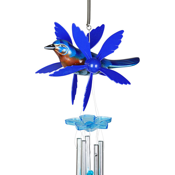 Exhart 17.99-in Blue Metal Wind Chime