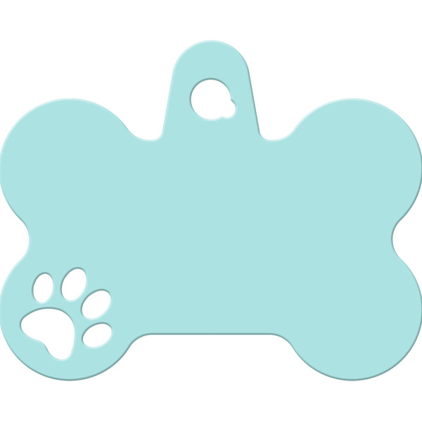 Tag Works Cutout Design Id Tag, Large - Teal