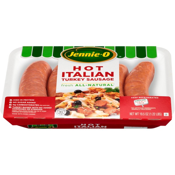 JennieO Fresh AllNatural Hot Italian Turkey Sausage (12 ct) from