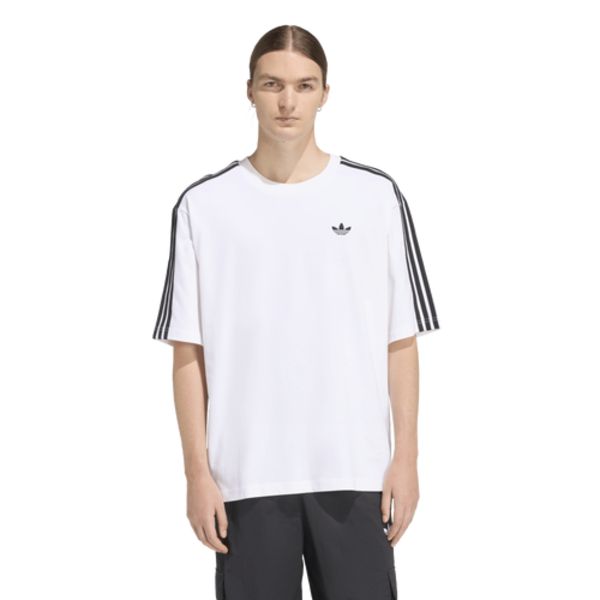 adidas Men's Adicolor 3-Stripes Oversized Tee, S - White