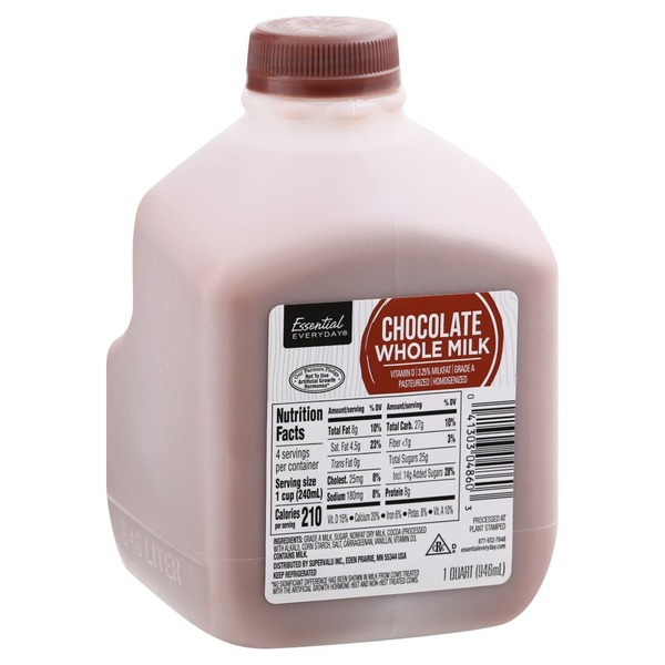 Essential Everyday Whole Milk, Chocolate (1 qt) Instacart