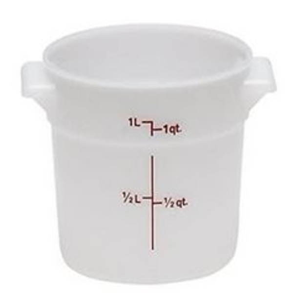 Cambro - RFS1148 Round White Food Storage Container, 1 Qt