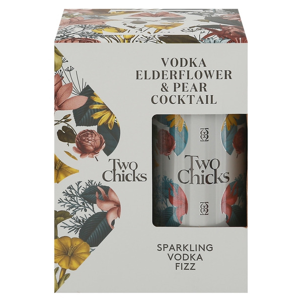 Two Chicks Vodka, Sparkling Fizz, Elderflower & Pear Cocktail Same