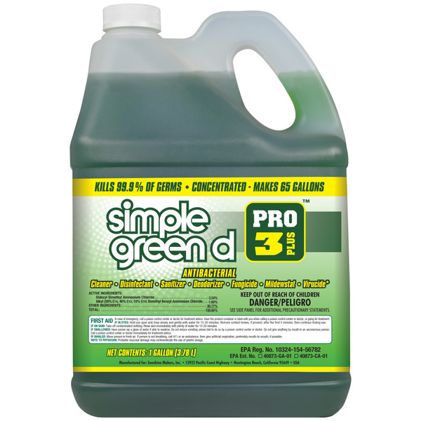 Simple Green Pro 3 Plus 1 Gal. Herbal Scent Antibacterial Cleaner And Disinfectant