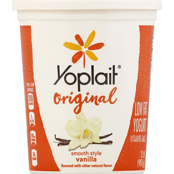 Yoplait Yogurt, Low Fat, Smooth Style Vanilla Flavored (2 lb) from