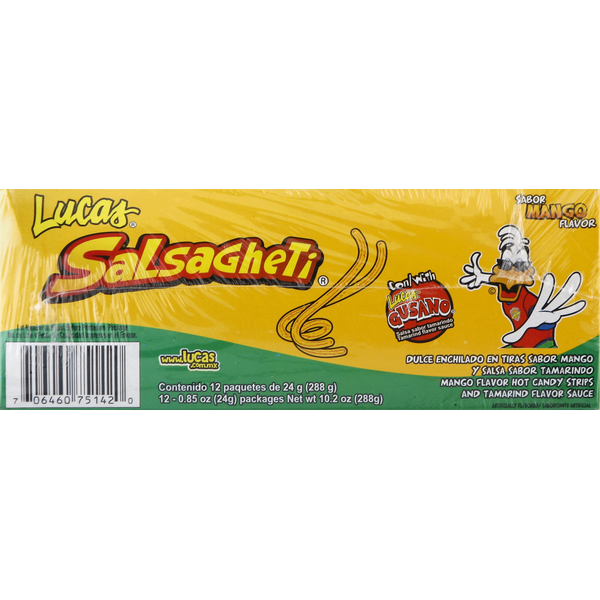 Lucas Candy Strips, Hot, Mango Flavor