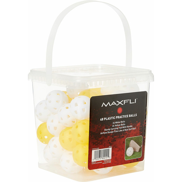 Maxfli Practice Ball Bucket - Yellow - 48-Pack