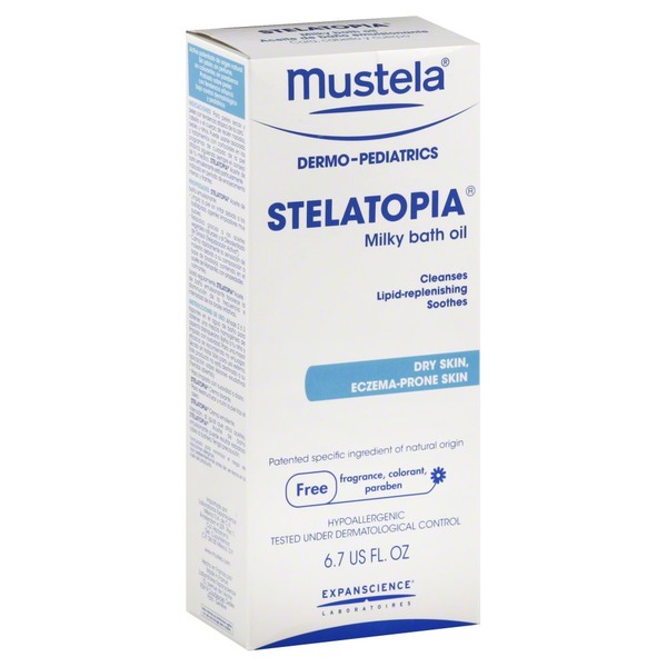 Mustela stelatopia milky bath oil