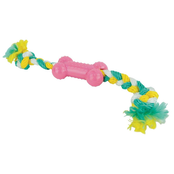 Play On Puppy Rope With Tpr Bone Dog Toy
