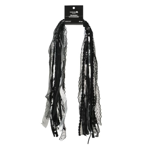 Celebrate It Black, Silver & White Halloween Trim Bundle