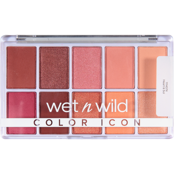 wet n wild Photo Focus Eyeshadow, 10-Pan Palette, Heart & Sol