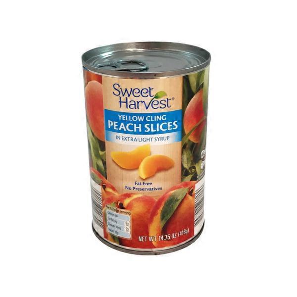 Sweet Harvest Sliced Peaches In Extra Light Syrup (14.75 oz) from ALDI