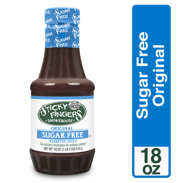 Sticky Fingers Barbecue Sauce, Sugar Free, Original