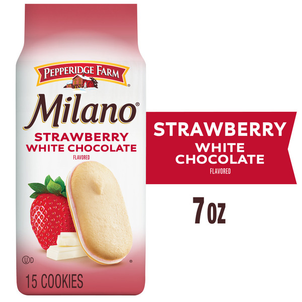Pepperidge Farm Milano White Chocolate Strawberry Flavored Cookies