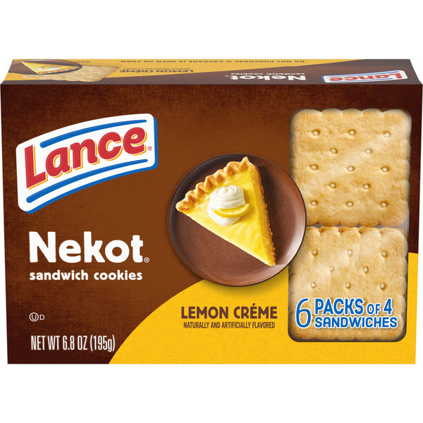 Lance Nekot Lemon Creme Sandwich Cookies Same-Day Delivery