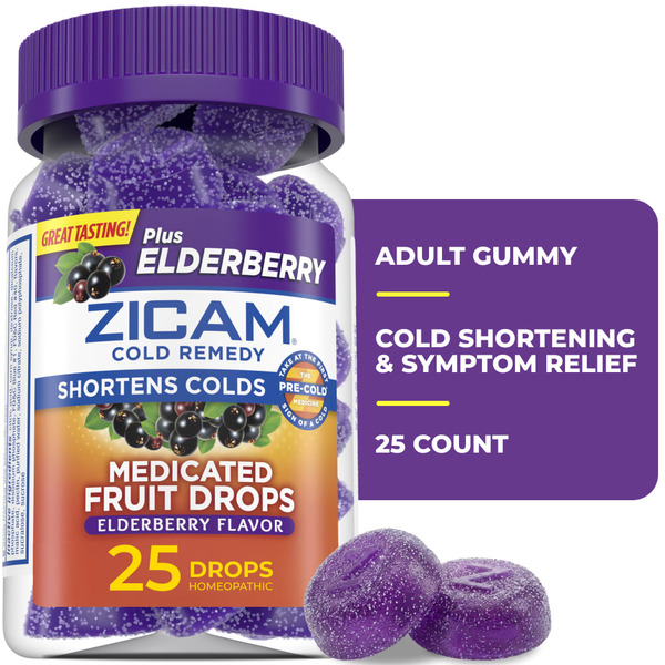 Zicam Cold Remedy Zinc Medicated Fruit Drops Same-Day Delivery or