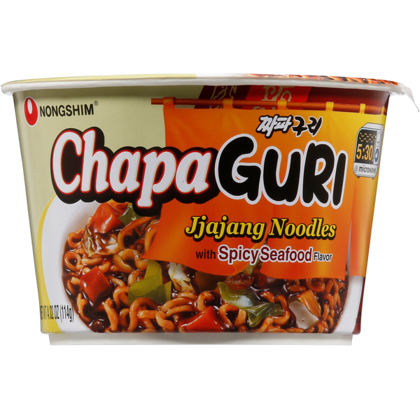 Nongshim Jjajang Noodles, with Spicy Seafood Flavor, ChapaGuri