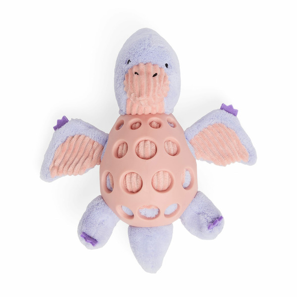 Leaps & Bounds Assorted Styles Dino Cage Ball Puppy Plush Toy, Medium
