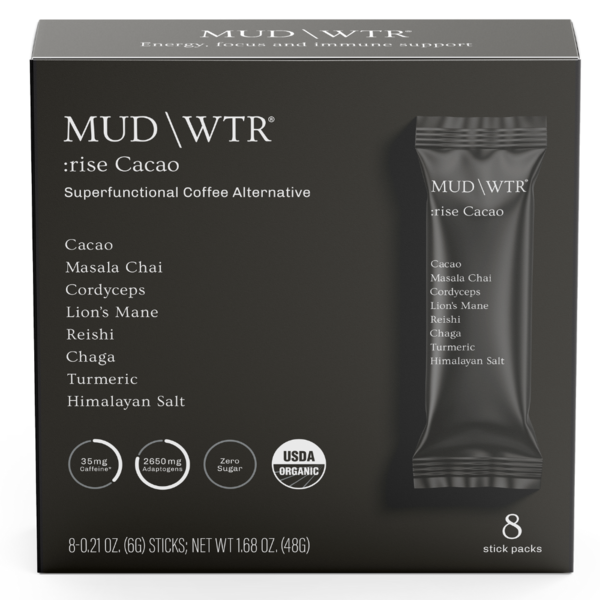MUD\WTR Organic Original Cacao Mushroom Coffee Single Serve Travel Sticks