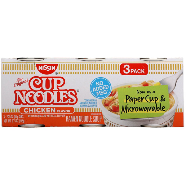 Nissin Soup, Ramen Noodle, Chicken Flavor, 3 Pack Same-Day