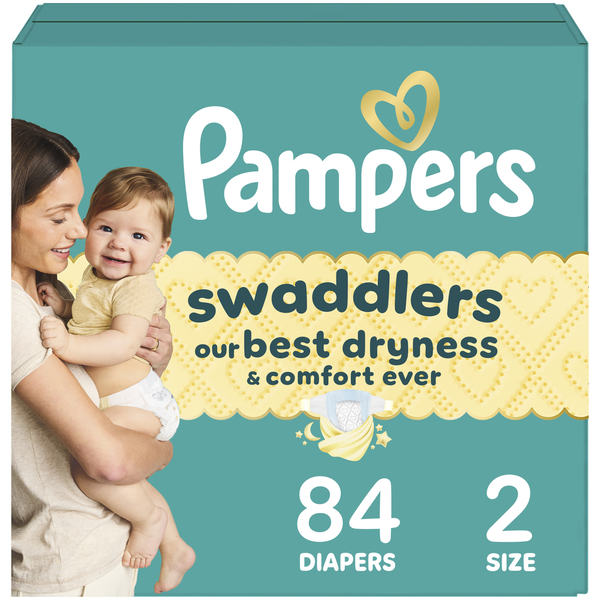 Pampers Swaddlers Diapers, Size 2