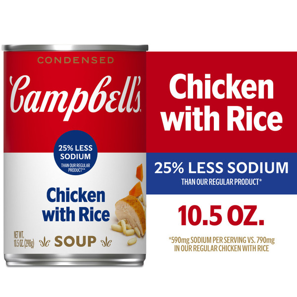 Campbell's 25% Less Sodium Chicken with Rice Soup