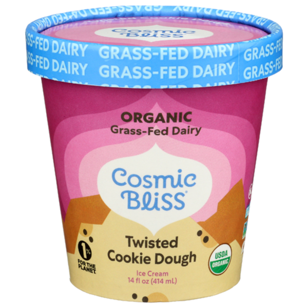 Cosmic Bliss Organic Twisted Cookie Dough Grass-Fed Dairy Ice Cream