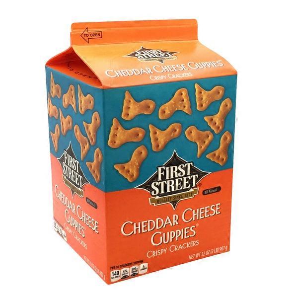 First Street Cheddar Cheese Guppies Crispy Crackers (32 oz) Instacart