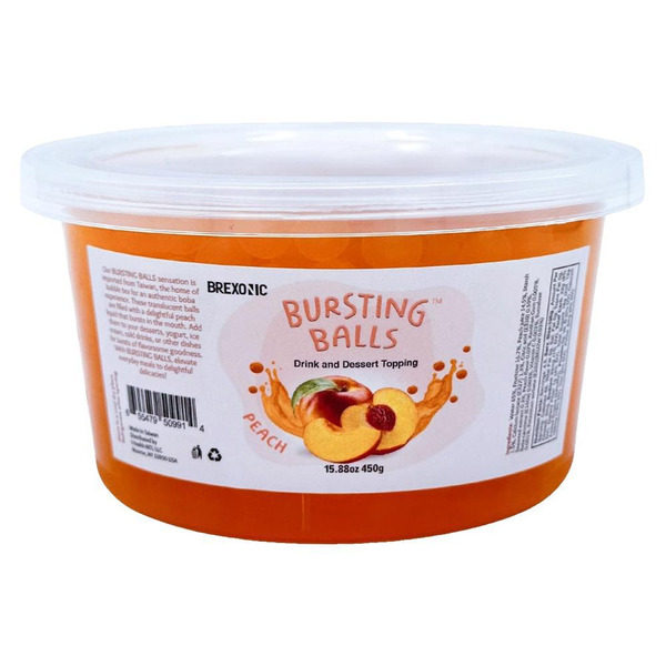 Syruvia Peach Flavored Popping Boba Bursting Balls