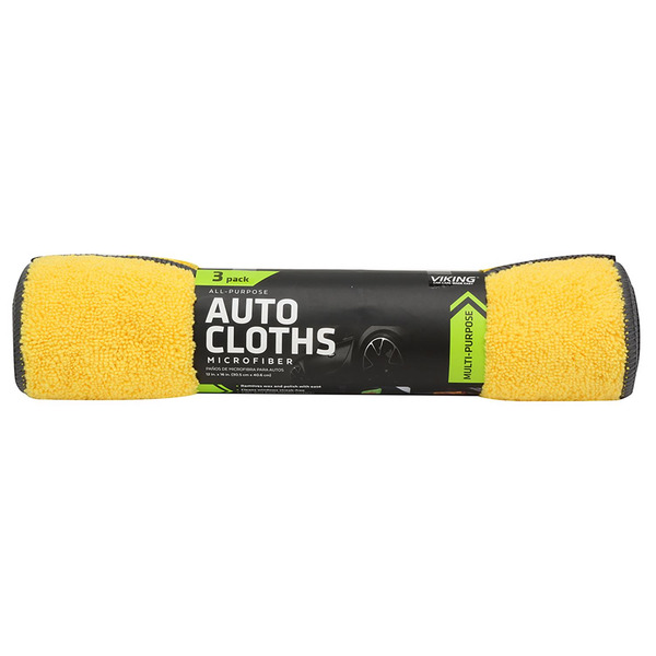 Viking Auto Cloths, All-Purpose, Microfiber, 3 Pack