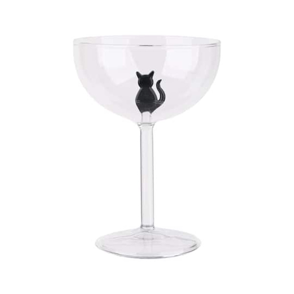 Celebrate It Black Cat Icon Coupe Glass