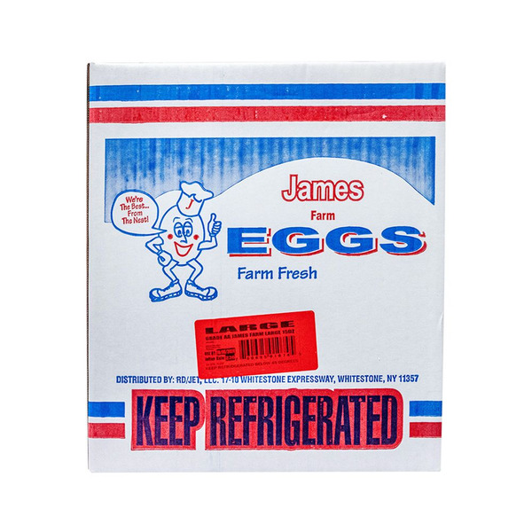 James Farm - Large Loose White Eggs - 15 Dozen