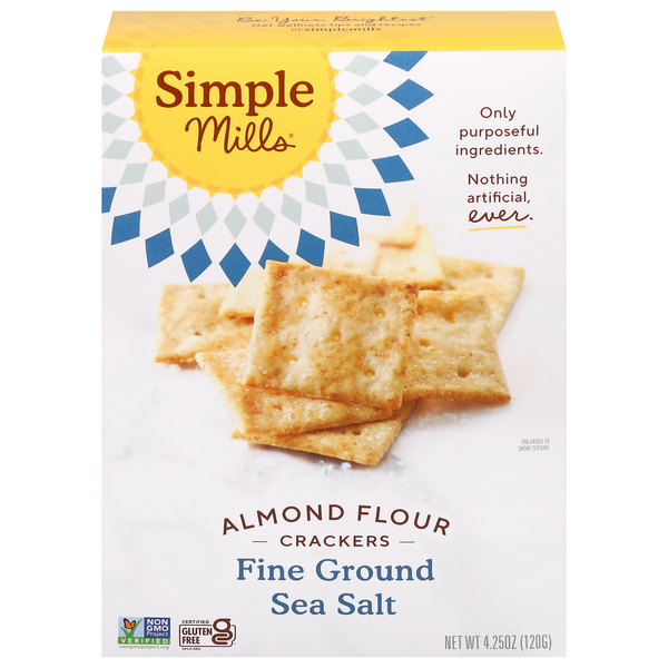 Simple Mills Almond Flour Crackers, Fine Ground Sea Salt