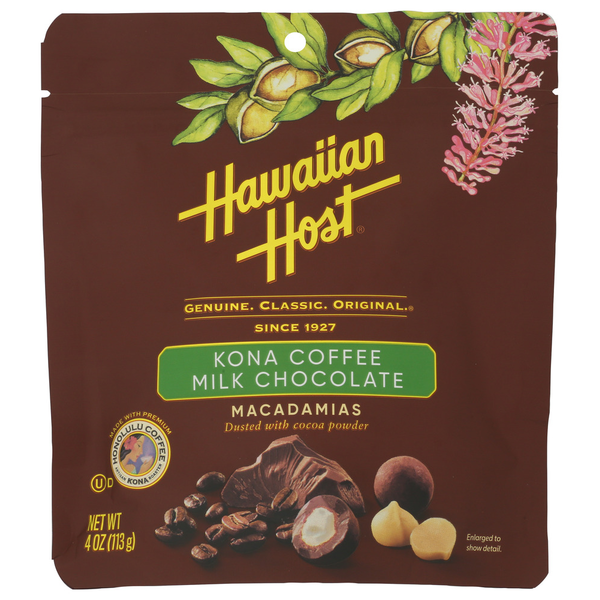 Hawaiian Host Kona Coffee Milk Chocolate Macadamias Same-Day