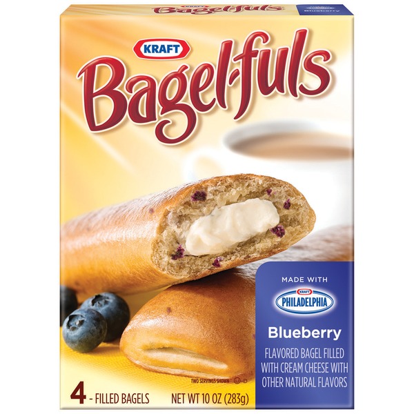 Bagelfuls Kraft Fuls Blueberry Filled Bagels (10 oz) Instacart