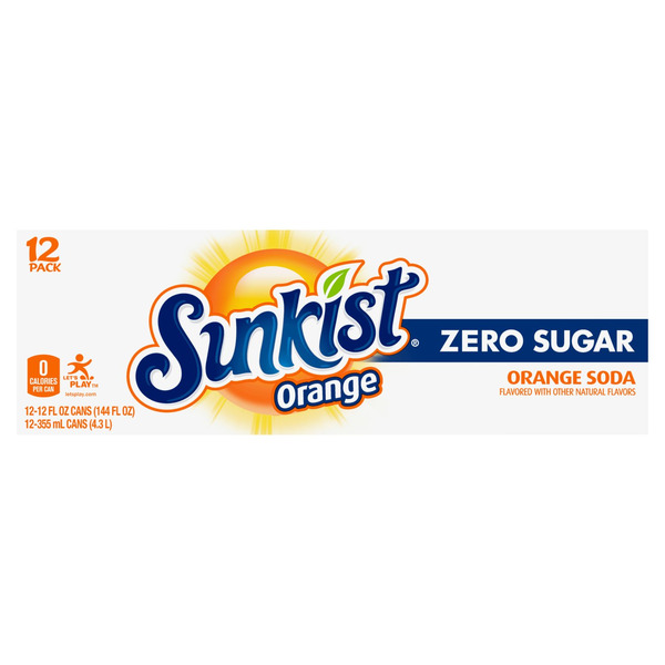 Sunkist Zero Sugar Orange Soda
