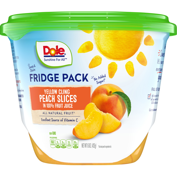 Dole Peach Slices, Yellow Cling, Fridge Pack Same-Day Delivery or