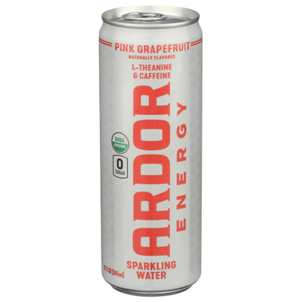 Ardor Organic Inc Organic Pink Grapefruit Hydrate + Focus Sparkling Water