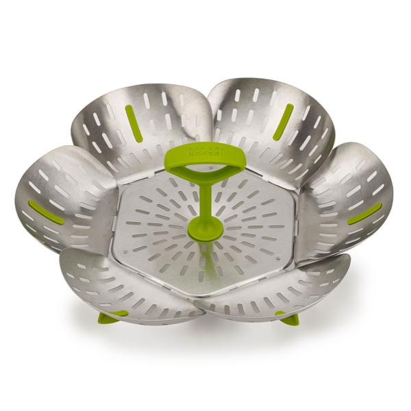 Joseph Joseph Green Bloom Steel Stainless Steel Folding Steamer Basket