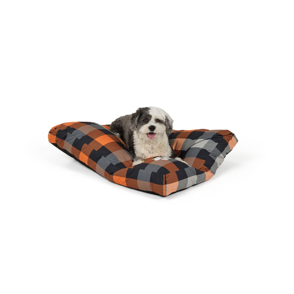 Thrills & Chills Halloween Plaid Pillow Dog Bed, 36 x 28 in