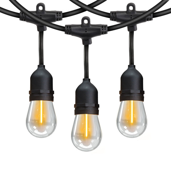 Feit 48' LED String Light Set, Black, 1-pack