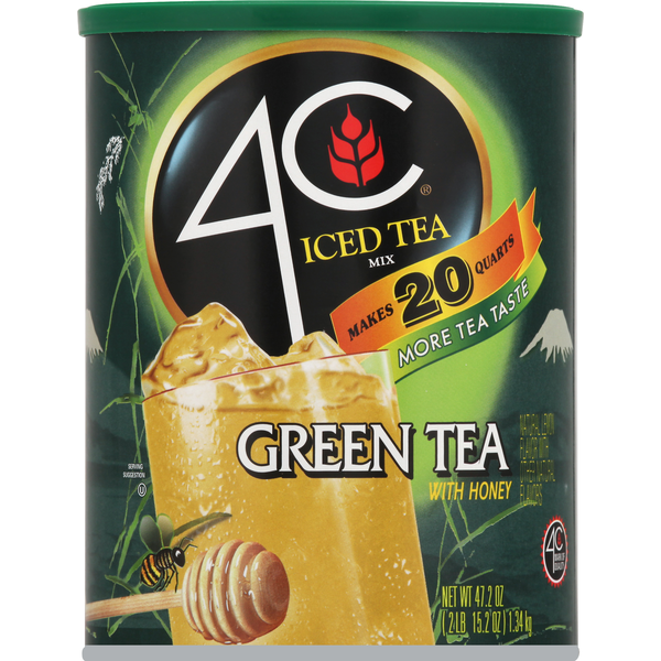 トップス green tea 4C Foods Iced Tea Mix, Green Tea, with Honey Same-Day Delivery or