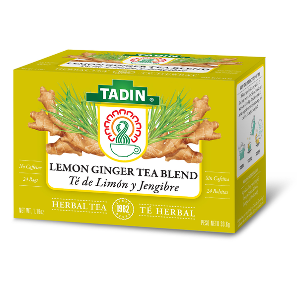 Tadin Lemon Ginger Tea, Caffeine Free Herbal Tea Same-Day Delivery