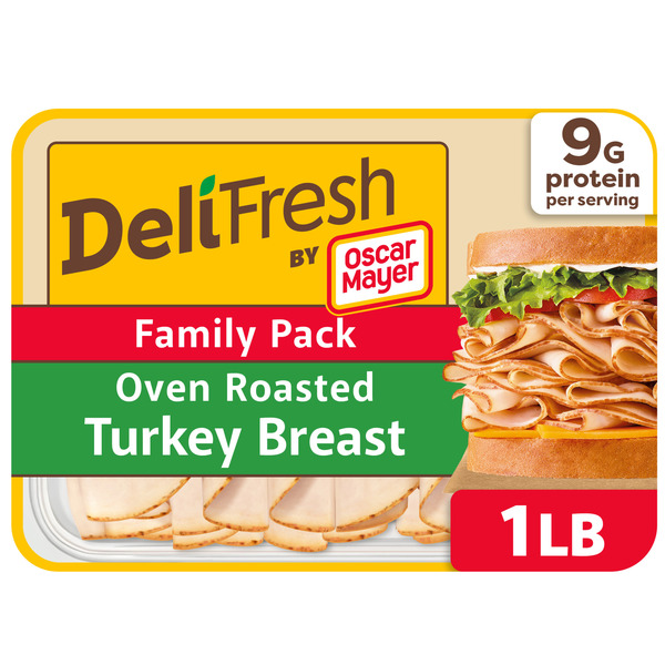 Oscar Mayer Deli Fresh Oven Roasted Turkey Breast Sliced Sandwich Lunch Meat Family Size