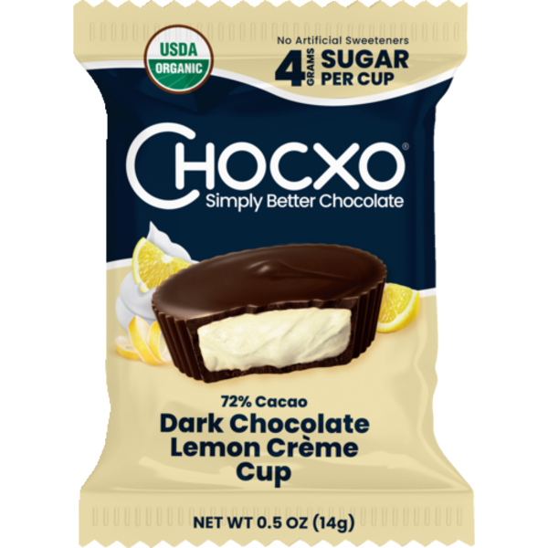 ♡choco♡ ChocXO Organic Dark Chocolate Lemon Creme Cup Same-Day Delivery or