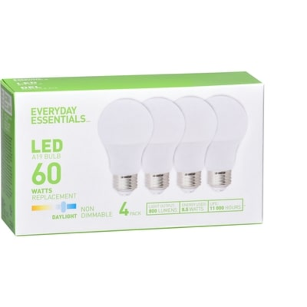 Real Canadian Superstore A19 60 Watts EE LED Daylight Light Bulb Same ...