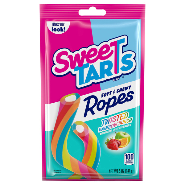 SweeTARTS Candy, Twisted Rainbow Punch, Soft & Chewy, Ropes Same