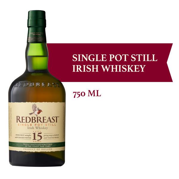 Redbreast 15 Year Old Single Pot Still Irish Whiskey Same-Day