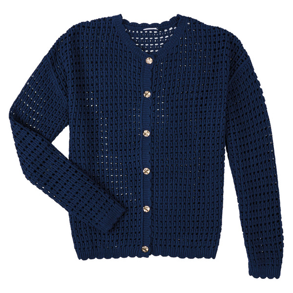 the conspires 紺色 カーディガン XL Serra L Crochet Button Cardigan, Navy, XL Same-Day Delivery or